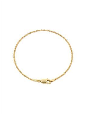 14K Gold Rope Bracelet 1.5mm Twisted Link for Men Women